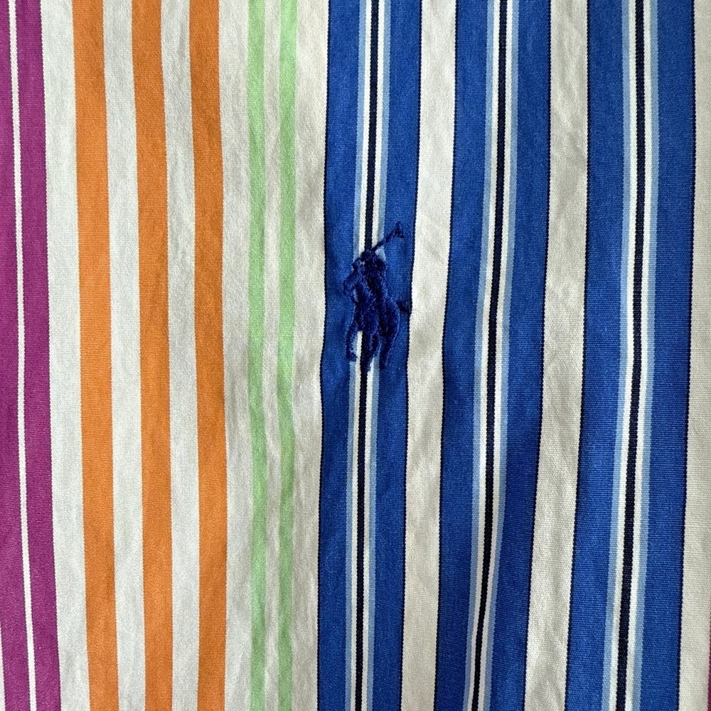Ralph Lauren Mens Striped Long Sleeve Button Shirt XXL Custom Fit Office Preppy - Picture 3 of 11